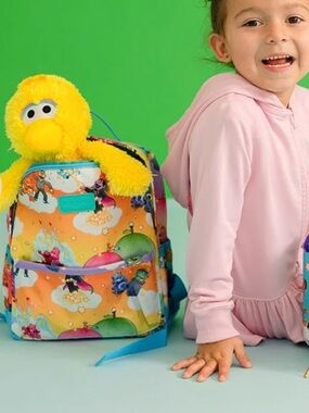 Posh Peanut Care Bears and Sesame friends colorful kids backpack NEW